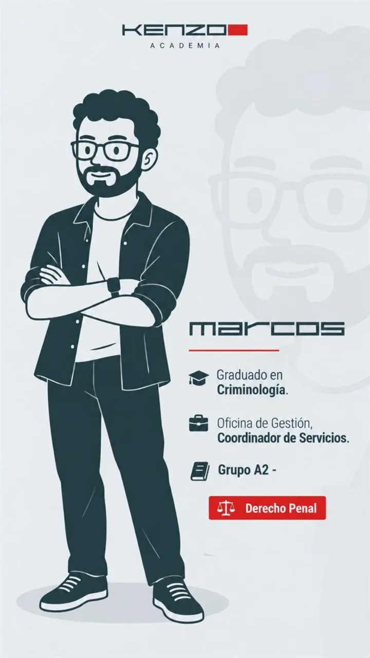 Marcos, profesor de Derecho Penal de KENZO Academia